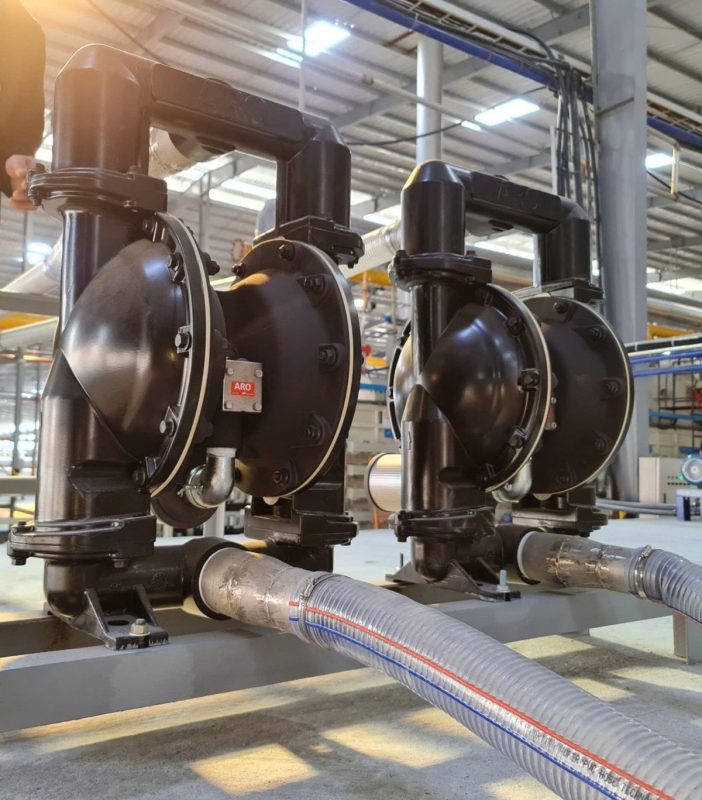 Lắp đặt bơm màng khí nén ARO | Hanke