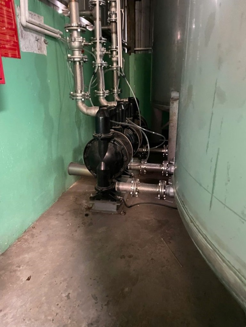 Bơm màng khí nén ARO trong nhà máy Hanke